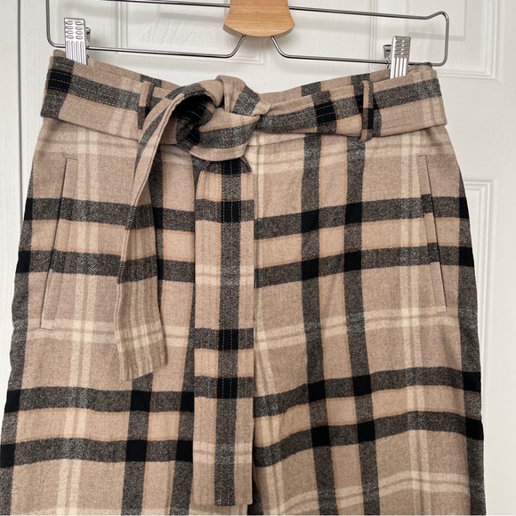 Aritzia - Tie Front Plaid Wool Pant - Picture 4 of 7
